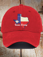Retro Texas Strong Print Baseball Cap