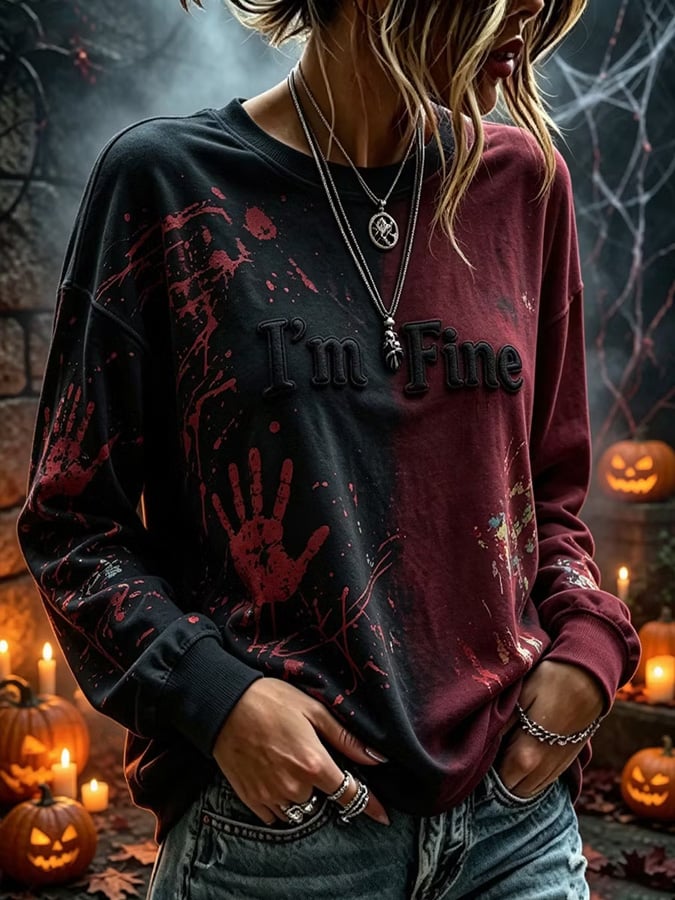 Women's Halloween Print Top