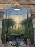 Retro In Loving Memory Guadalupe River He Gathers The Lambs In His Arms And Carries Them Close To His Hear Isaiah 40:11 Print Sweatshirt