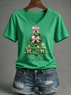 Women's Christmas Print T-Shirt