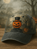Unisex Vintage Halloween Print Hat