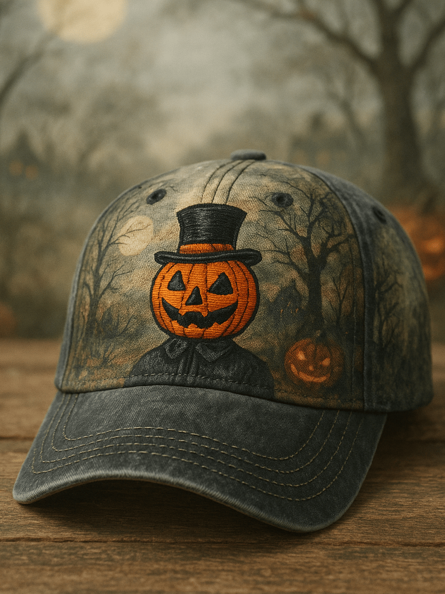 Unisex Vintage Halloween Print Hat