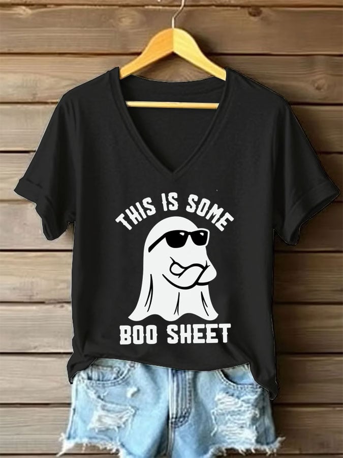 Women's Halloween Print Casual T-Shirt