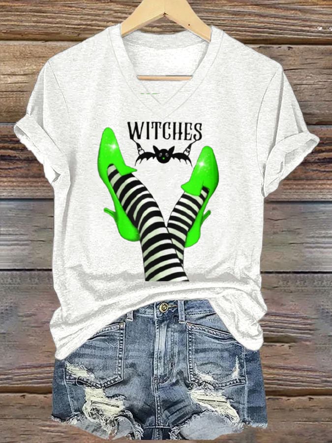 Women's Halloween Printed Casual T-Shirts