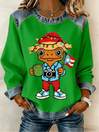 Women's Puerto Rican Christmas Print Sweatshirt