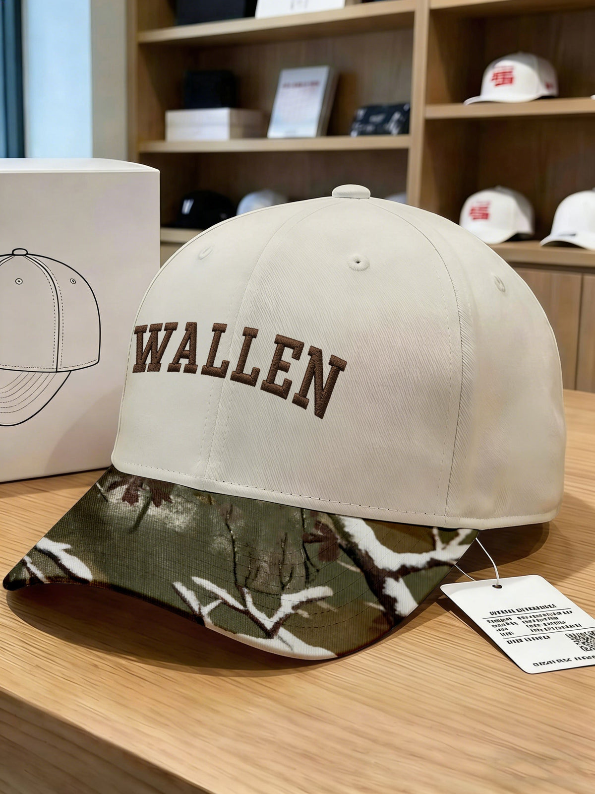 Wallen Country Music Camouflage Print Baseball Cap