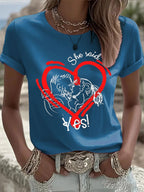 Women's Engaged Printed Casual T-Shirt