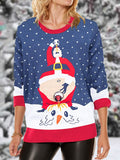 Women's Retro Santa Pees Juice Machine Ugly Christmas Sweater