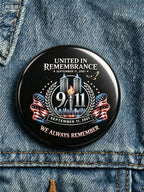 9/11 Memorial Printed Brooch