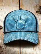 Unisex Retro Commemorative Baseball Cap: "King of Pop" Faux-Sequin Print Edition