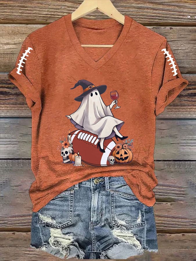 Women's Football Print Casual T-Shirt