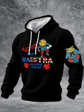 Men's Puerto Rico Hooded Casual Printed Sweatshirt
