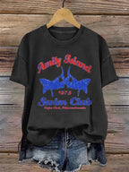 Women's Great White Shark Print T-shirt