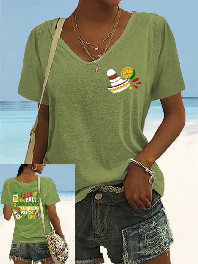 Women's Casual Printed Short-Sleeve T-Shirt