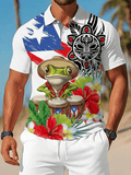 Men's Puerto Rico Print Casual Polo
