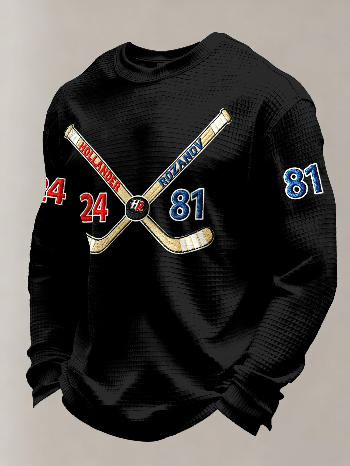 Men's Ice Hockey Printed Casual Long-Sleeved Top