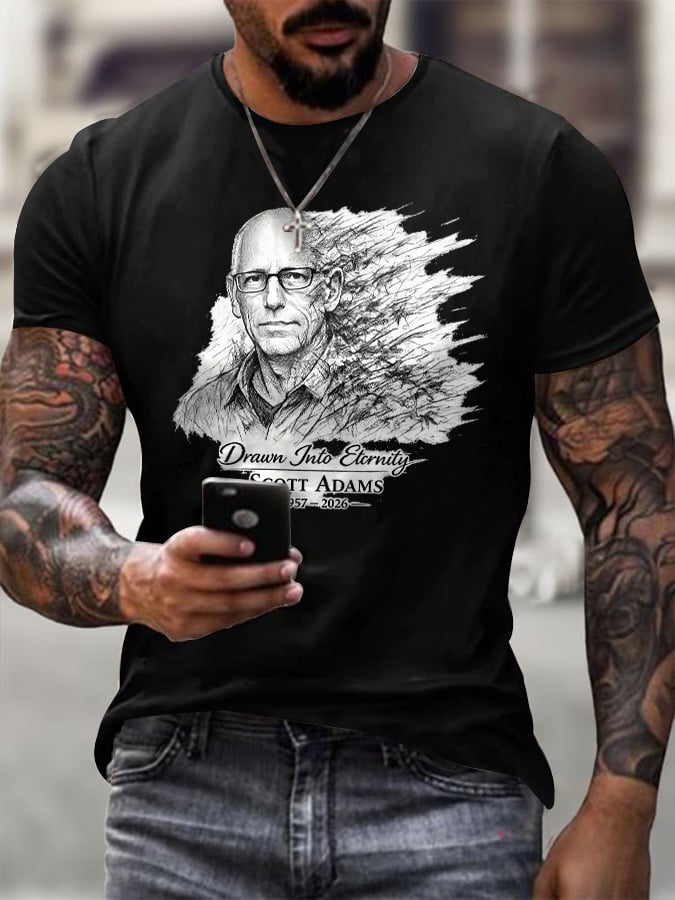 Men's Print Casual Printed T-shirt