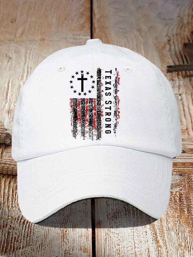 Retro Texas Strong Print Baseball Cap