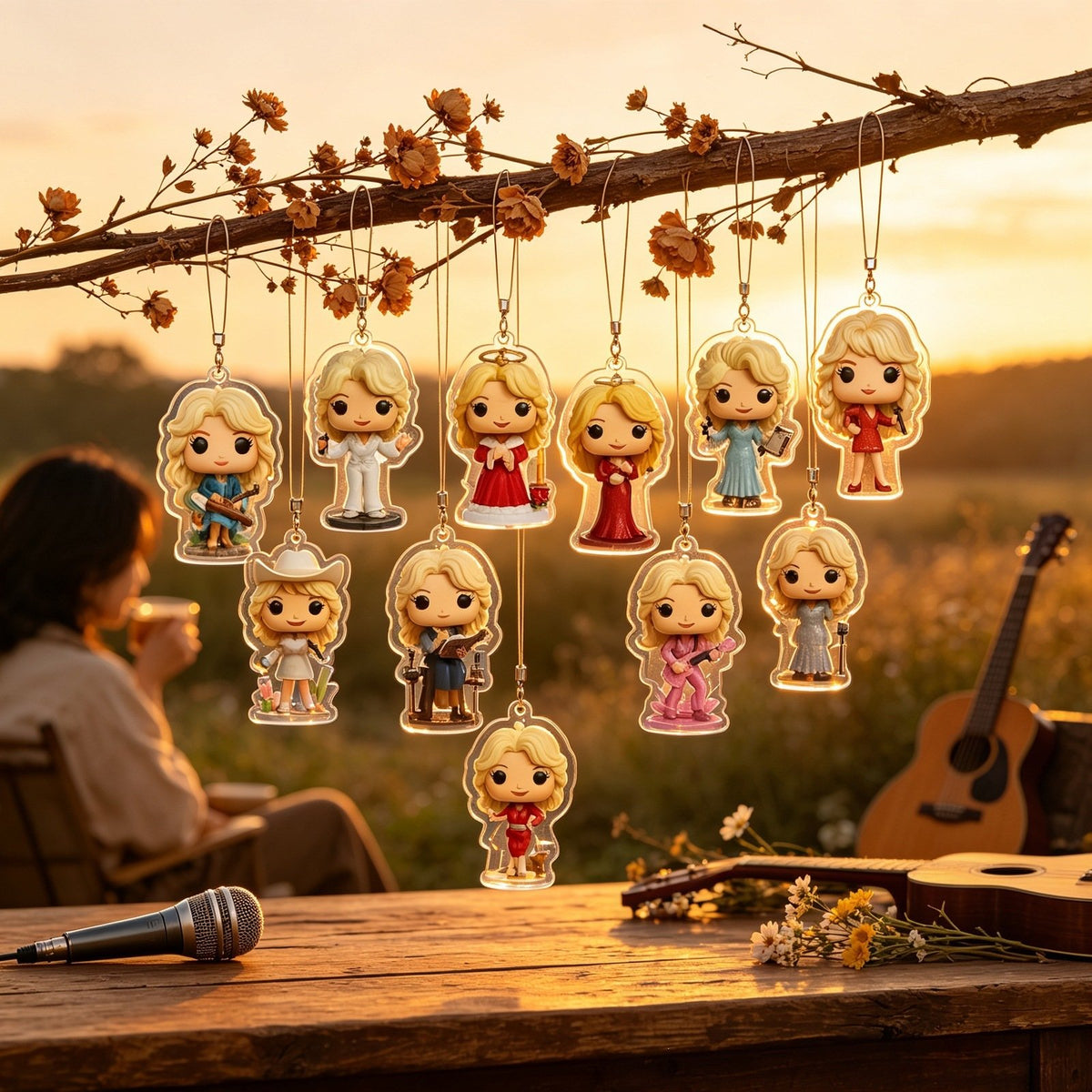 2026 Dolly Parton 24-Day Countdown Christmas Advent Calendar Blind Box Christmas Tree Ornaments