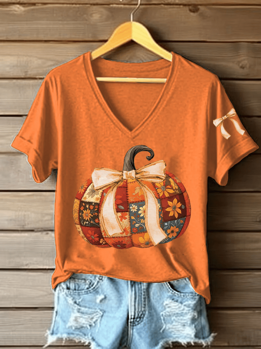 Women's Pumpkin Art Print T-Shirt