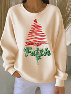 Women's Casual Faith Christmas Sweatshirt