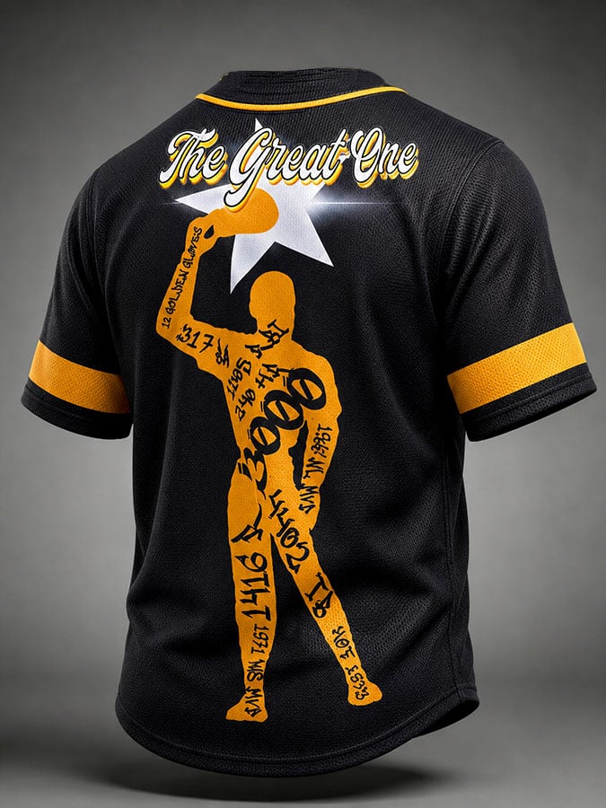 Men's Puerto Rico Baseball Print Short-Sleeve Shirt