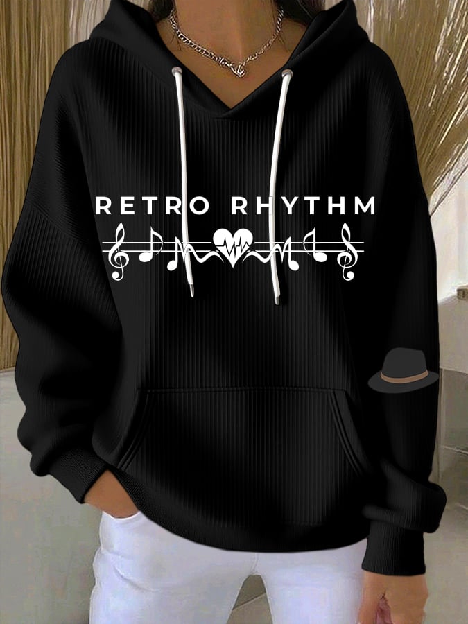 Retro Rhythm Women's Music Lover Hoodie