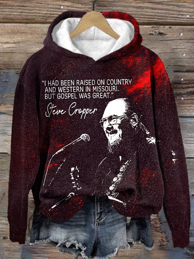 Retro I Had Been Raised On Country And Western In Missouri. But Gospel Was Great Print Hoodie