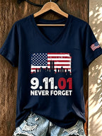 Women's 9.11 Never Forget Printed T-shirt