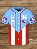 Women's Puerto Rico Benito Bowl Printed Baseball Jersey