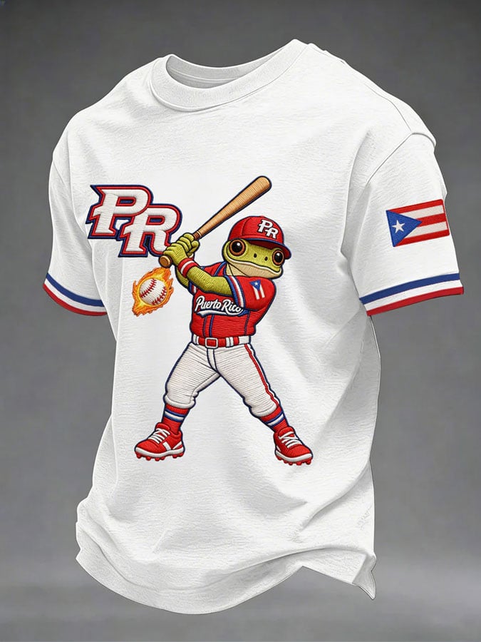 Men's Baseball Print T-Shirt