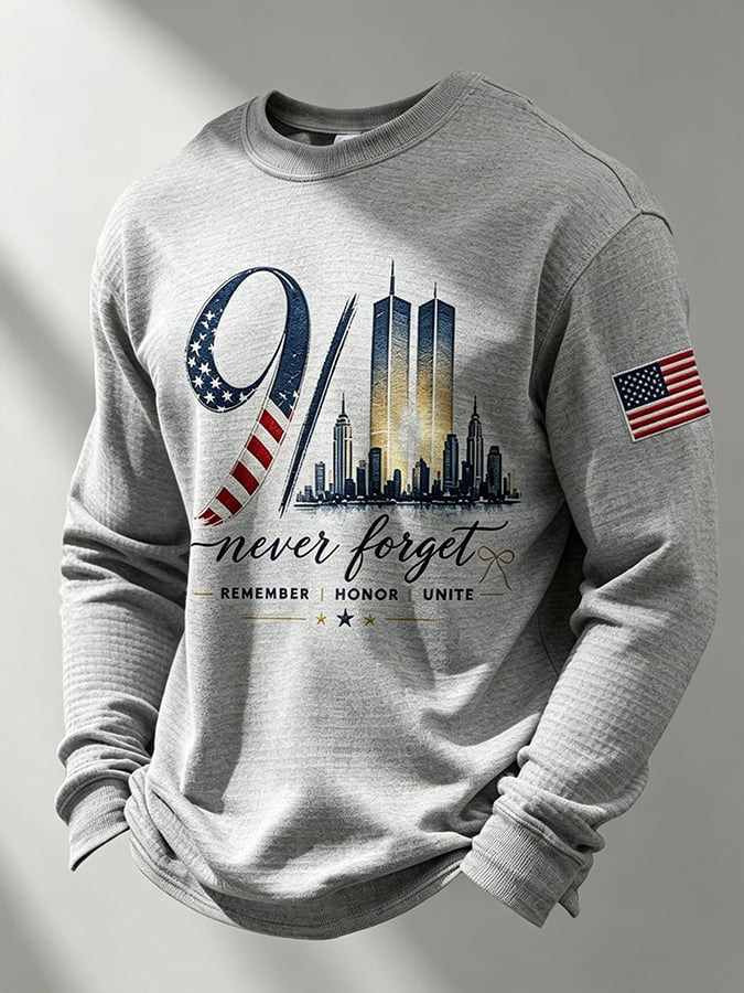 Men's 9.11 Never Forget Print Casual Top