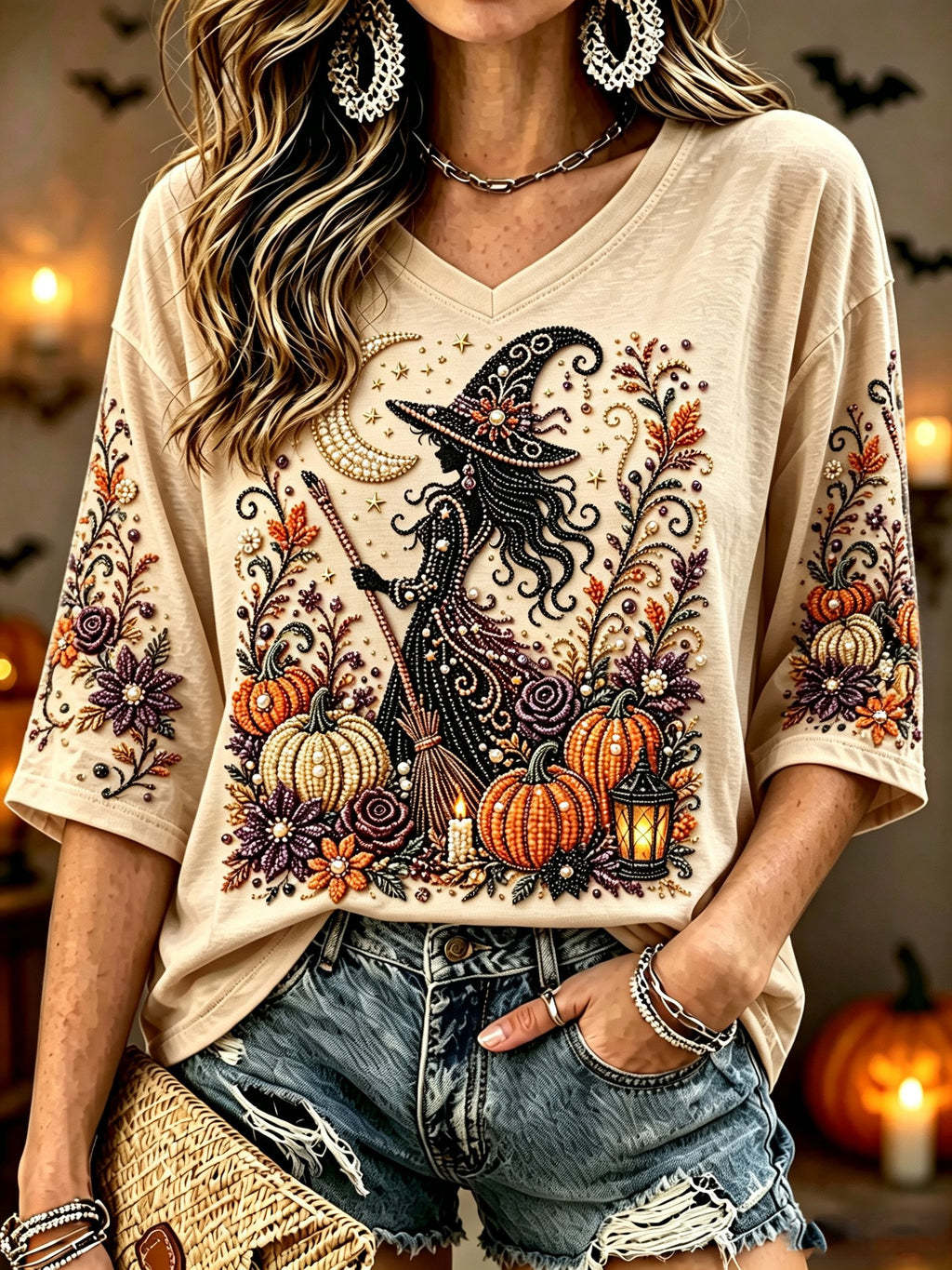Women's Halloween Print Casual Top