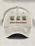 Lizard Lizard Lizard Printed Baseball Cap