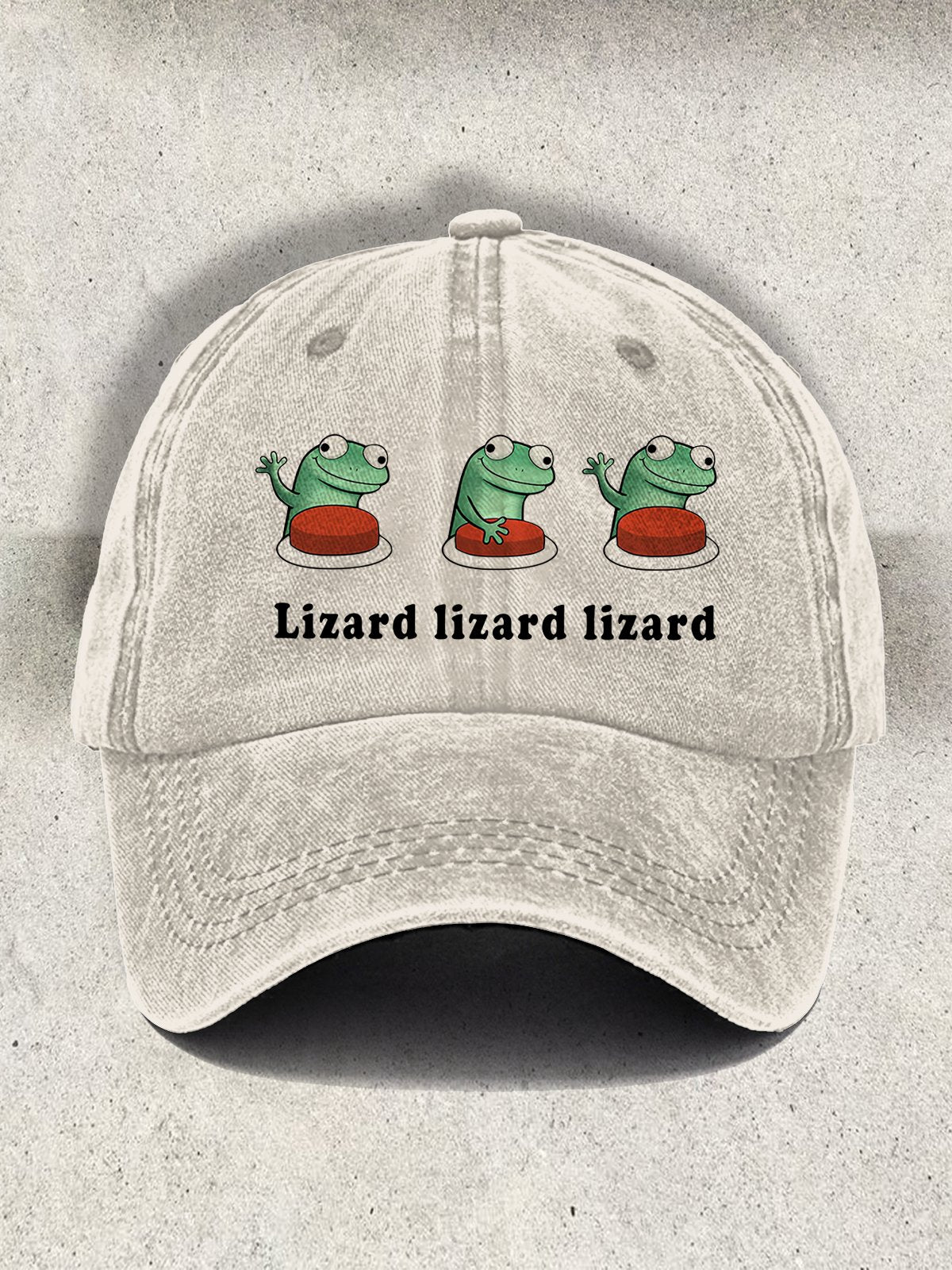 Lizard Lizard Lizard Printed Baseball Cap