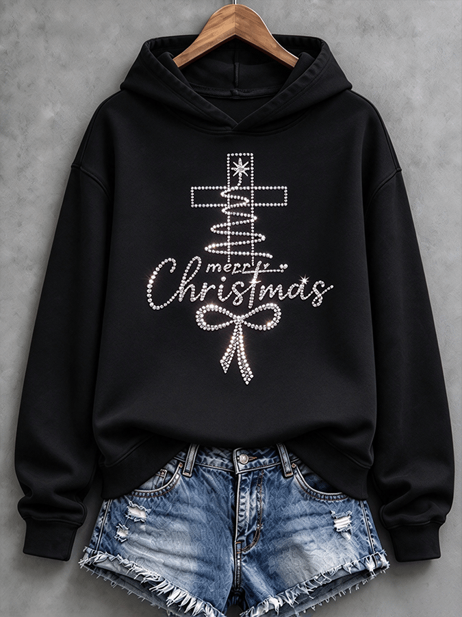 Women's Retro Christmas Faith Print Top