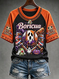Women's Puerto Rico Halloween Graphic T-shirt