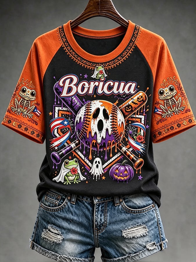 Women's Puerto Rico Halloween Graphic T-shirt