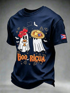 Men's Puerto Rico Halloween Printed Short-Sleeve T-Shirt