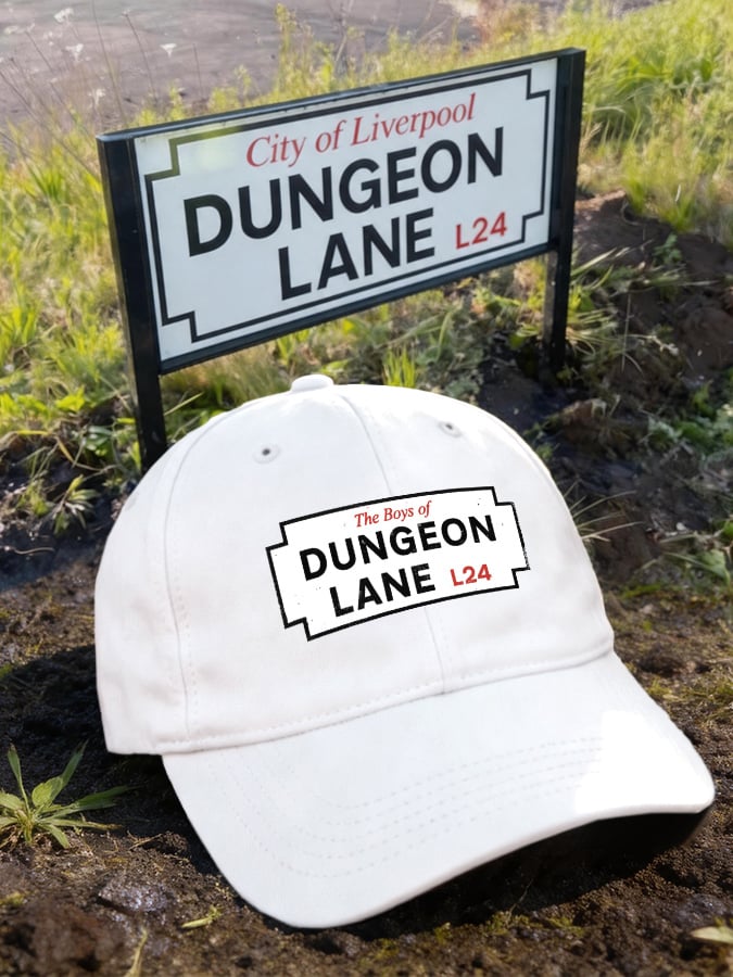 Retro Dungeon Lane Print Baseball Cap