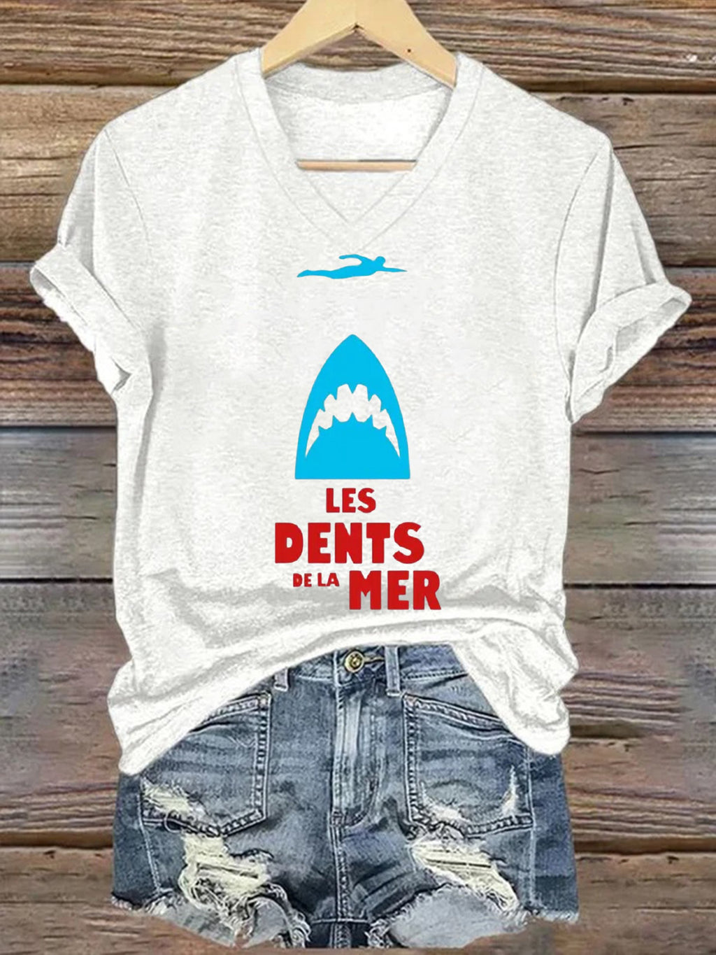 Women's Amity Island 1975 Printed Short-Sleeved T-Shirt