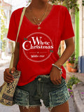 Women's Christmas Print Casual T-Shirt