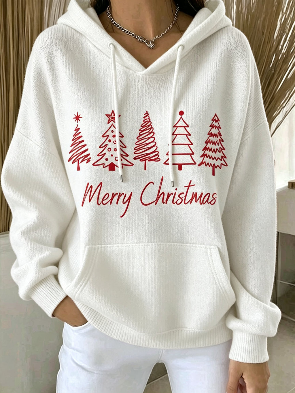 Women's Christmas Print Hoodie
