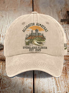 Unisex Casual Alcatraz Crocodile Print Hat