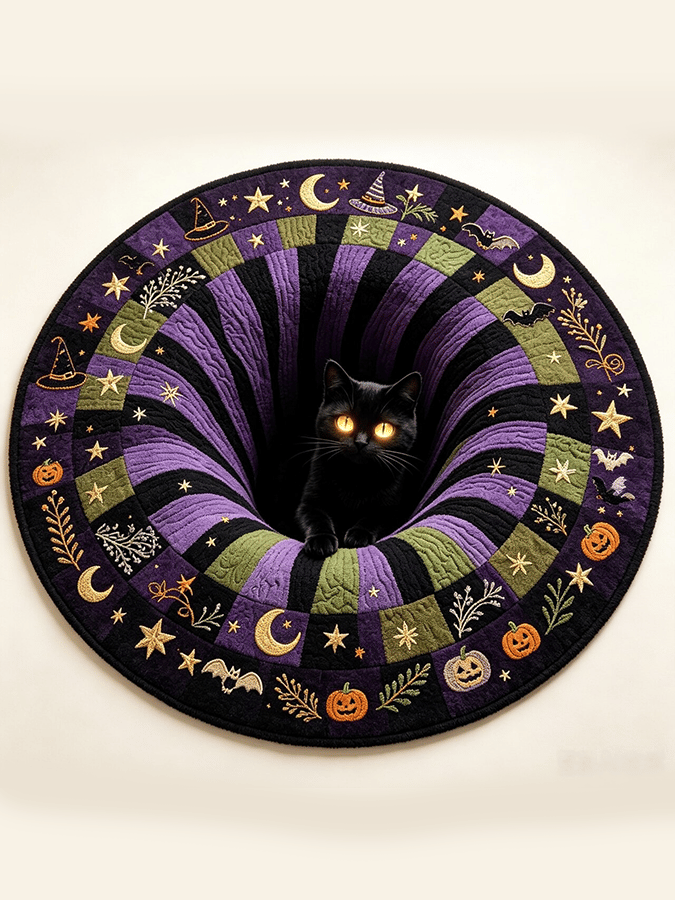 Halloween 3d Visual Trap Living Room Rug Home Bedroom Anti-Slip Skin-Friendly Bedside Rug Easy-Care Floor Mat