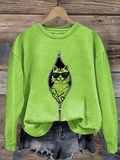 Women's Christmas Print Round Neck Sweatshirt