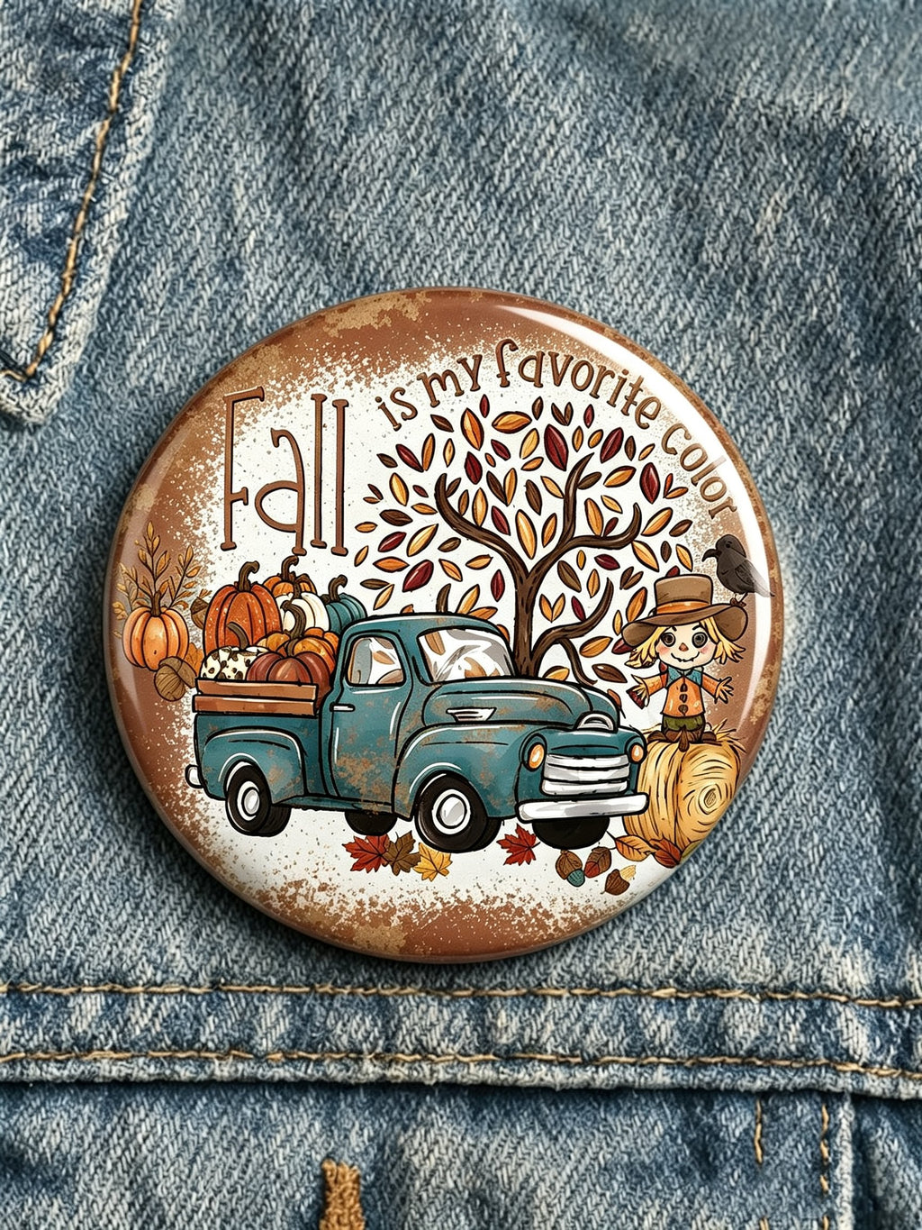 Autumn Print Brooch