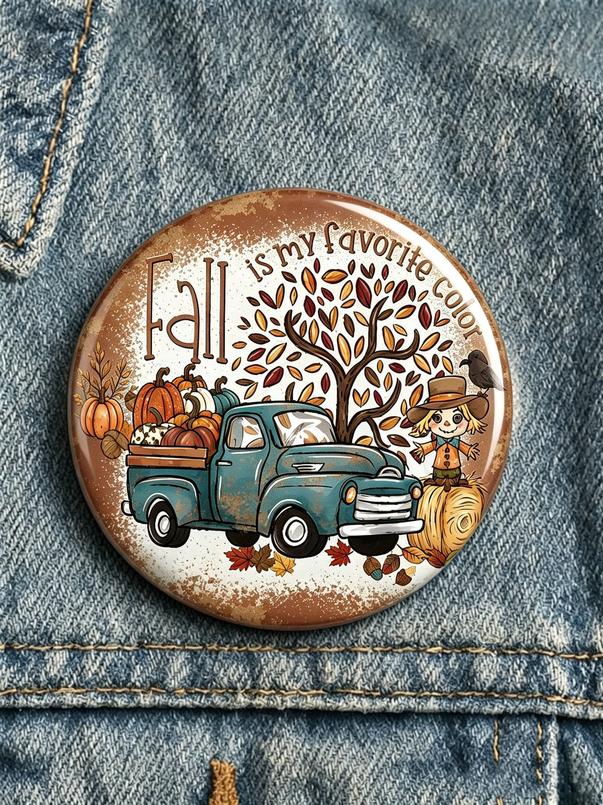 Autumn Print Brooch