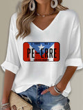 Acho Pe-erre Puerto Rico Singer Boricua Printed Long Sleeve Top