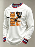 Men's Puerto Rico Baseball Print Long-Sleeve Top